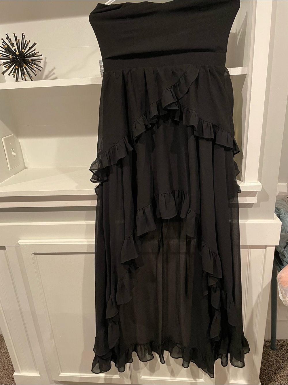 Aqua Black High-Low Ruffle Dress - Picture 2 of 3